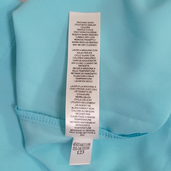 Chico's O (4-6)small Button Up Hi-Low Chiffon Shirt Blouse Tie Front CHICOS - Picture 10 of 11